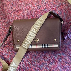 Burberry Leather and Vintage Checknote crossbody